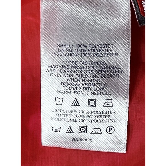 Lands End Primaloft Packable Puffer Coat Jacket Orange Size Large - Picture 10 of 12